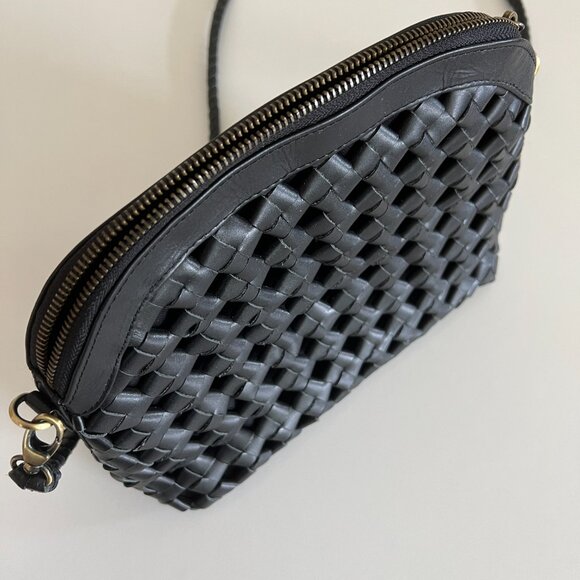 Bembien Carmen Bag / woven arched knotted 100% leather cotton lining / black - Picture 3 of 7